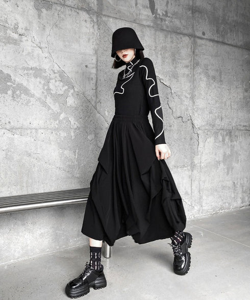 Draped Wide Pants